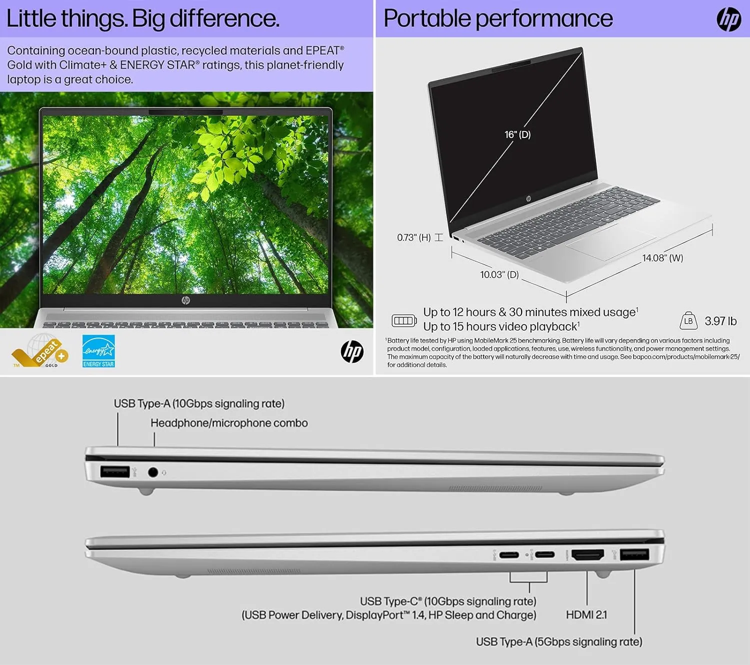 HP Pavilion 16" Touchscreen Laptop - WUXGA (1920 x 1200) - AMD Ryzen 7 8840U - 16GB LPDDR5-6400Mhz RAM - 1TB PCIe SSD - Backlit Keyboard - Copilot PC - 1080p Webcam - Windows 11 Home - w/Stylus Pen - Image 3