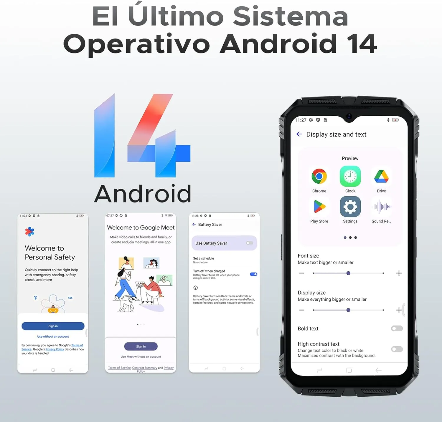 DOOGEE S Cyber Pro Rugged Smartphone Unlocked, 32GB+512GB Rugged Phone Android 14, 10800mAh Battery, 6.6" FHD+120Hz Waterproof Phone, 50MP+32MP, IP68/IP69K/Dual SIM/NFC/OTG/Face ID,Silver - Image 7
