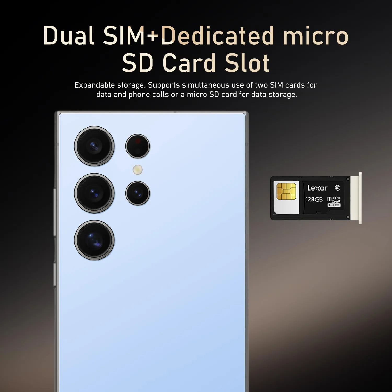 Huness I24 Ultra Unlocked Phone,Built in Pen The Phone,Smartphone Battery 6800mAh 6.8" HD Screen,Android 13.0 6+256GB with 128GB Memory Card Cell Phone,5G/Face ID/Fingerprint Lock/GPS (Blue, 6+256) - Image 4