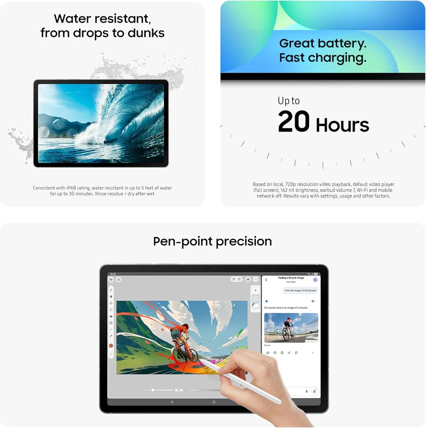 SAMSUNG Galaxy Tab S10 FE 128GB WiFi Android Tablet, Large Display, Long Battery Life, Powerful Processor, S Pen, Expandable Storage, US Version, 2025, 2 Yr Manufacturer Warranty, Silver - Image 5