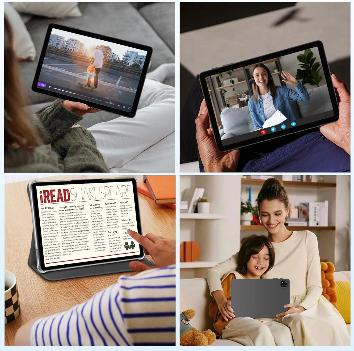 Android Tablet, 10 inch Android 15 Tablet with Octa-Core Processor, 12GB RAM 64GB ROM 2TB Expand, 1280x800 HD Touchscreen, GPS, WiFi 5, Dual Camera, BT5.0, 6000mAh, Widevine L1 (Black) - Image 8