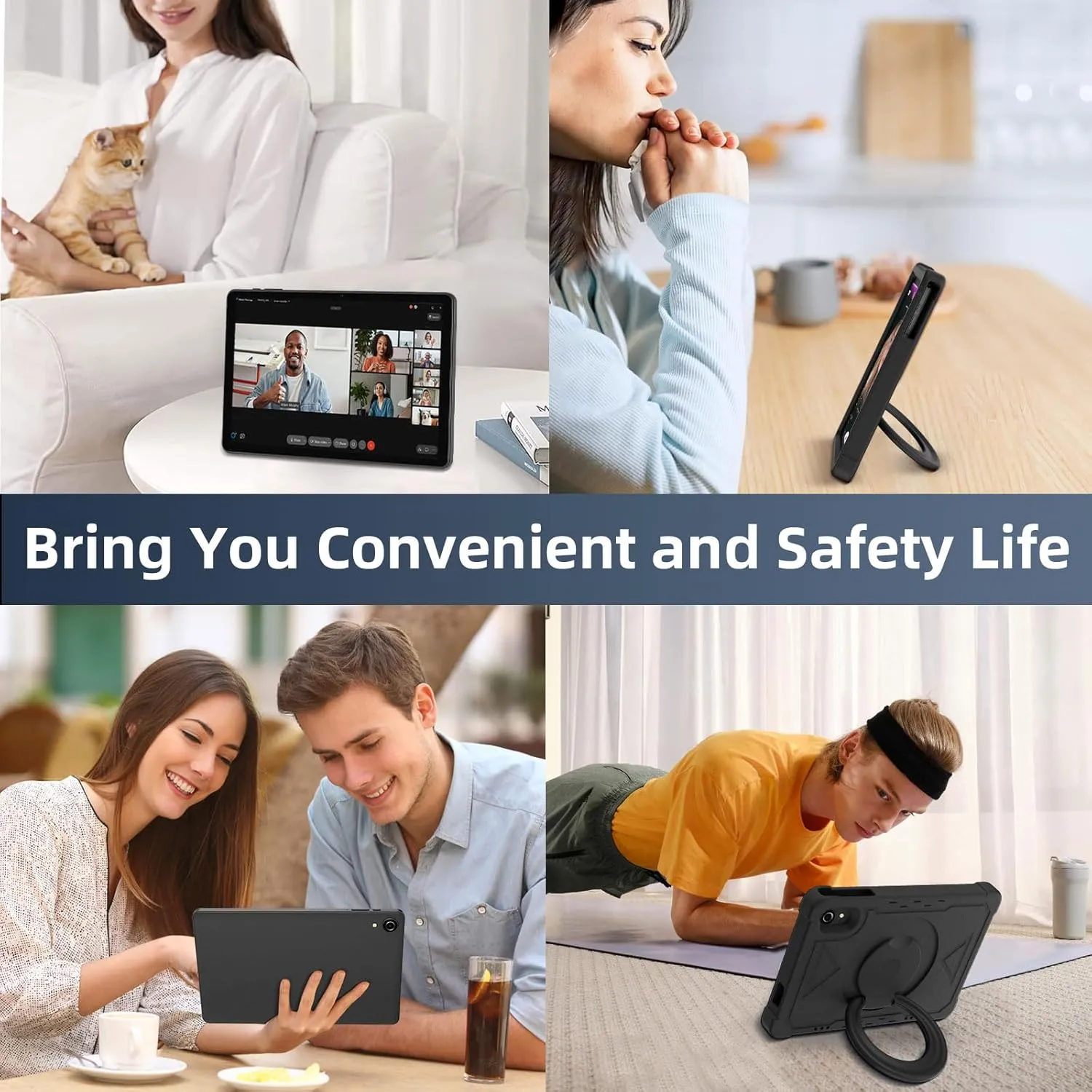 Tablet 10 Inch Android 14 Tablet, 16GB RAM 128GB ROM, 1TB Expansion, Octa-core, Large Capacity Battery, 5MP + 8MP Dual Camera, 5G/2.4G WiFi, Bluetooth 5.0, GPS, Drop-Proof Case - Black (Black) - Image 8