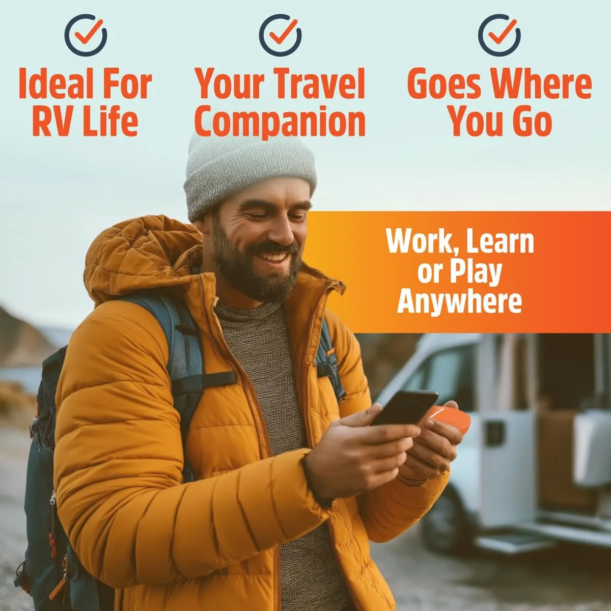 SIMO Solis Lite 4G LTE Mobile Hotspot, Portable WiFi for Travel in 140+ Countries, No SIM Card, No Contract Required, Multi-Carrier Network Wireless Access Point, 10 Devices, 1GB/Month Lifetime Data - Image 4