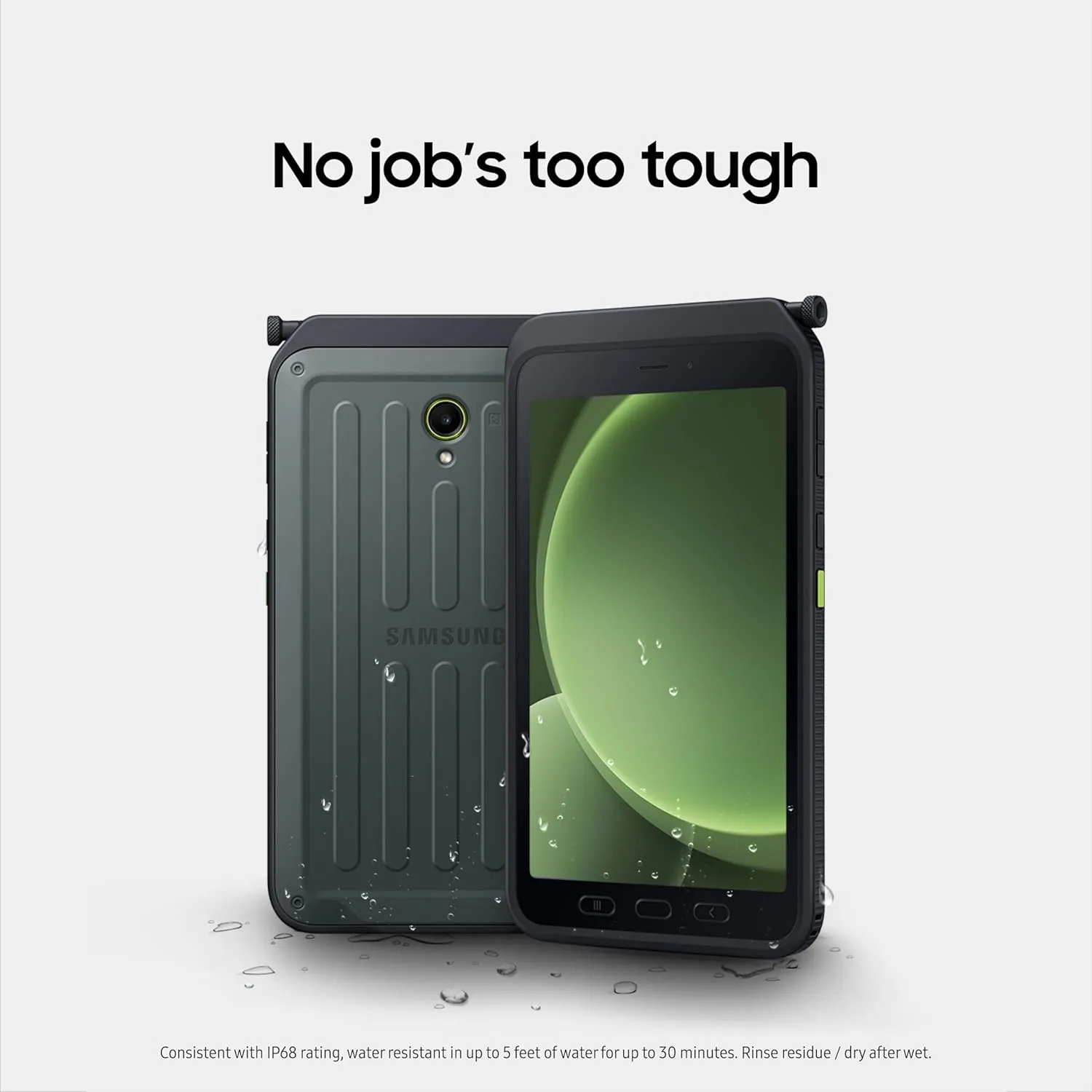 SAMSUNG Galaxy Tab Active5 Wi-Fi 8” 128GB Android Tablet for Industrial, Field Work, Advanced Security, Rugged Design, US Version, 2024, SM-X300NZGAN20, Black Green - Image 5