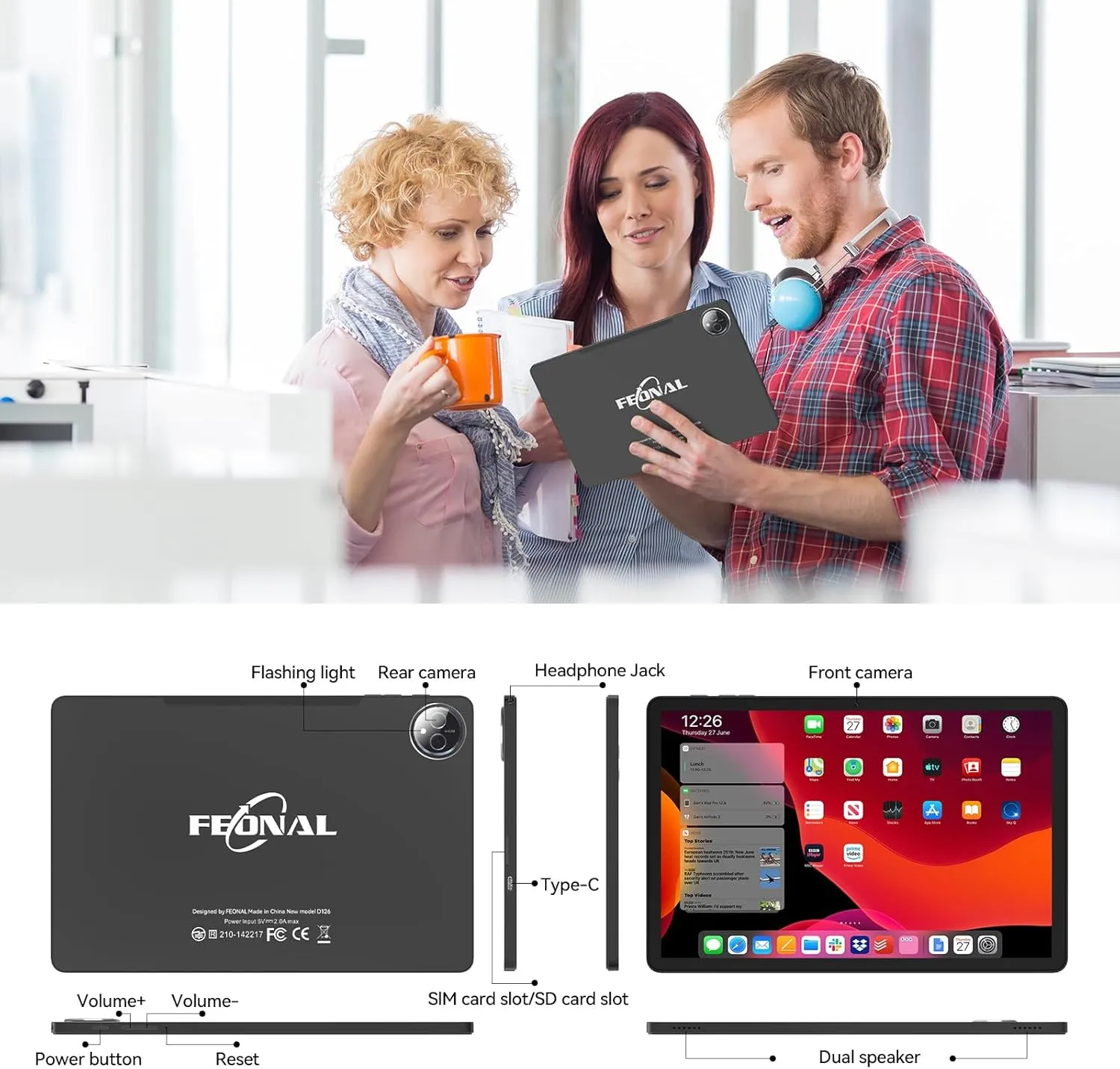 Tablet 11 inch Android 14 Tablet, 2025 Latest Update 128GB ROM 16GB RAM, 4G LTE Tableta, 5G WiFi+Cellular, Octa-Core, 21MP Dual Camera,1TB Expand, Incell FHD Screen, 7000mAh - Unclocked for T-Mobile - Image 9