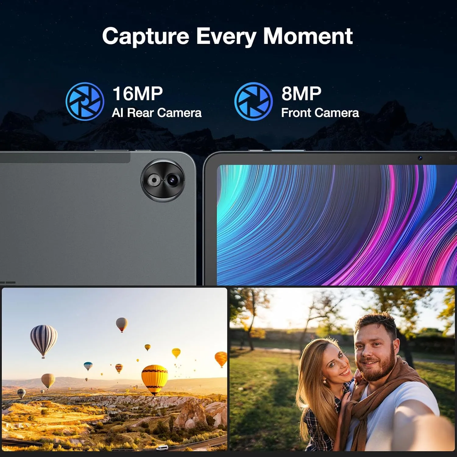 DOOGEE T20 Ultra Tablet 12 Inch, 10800mAh, 32GB+256GB ROM/2TB TF, Helio G99 Octa-Core Android Gaming Tablet, 2.4K Android Tablet, 16MP Camera, 4 Hi-Res Speakers, 5G WiFi/GMS/GPS/Widevine L1 - Black - Image 8