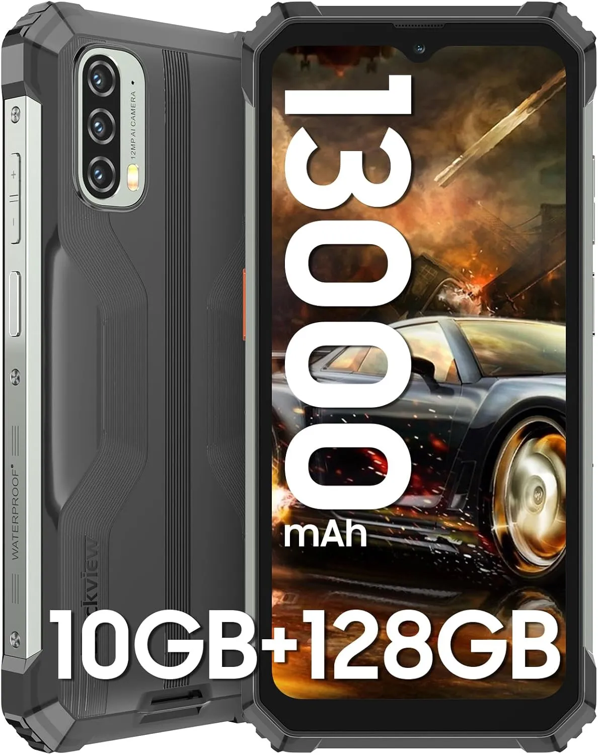 Blackview Phone BV7100 Rugged Smartphone,13000mAh 33W Fast Charge,10GB+128GB/1TB Expand Rugged Phone, 6.58" FHD+ 1080*2408, IP69K Waterproof Smartphone, NFC/OTG/Glove Mode, Face/Fingerprint Unlocked - Image 2