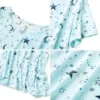 American Trends Nightgowns for Women Cotton Night Shirts Short Sleeve Night Gown Dress Casual Pajamas Soft Sleepwear