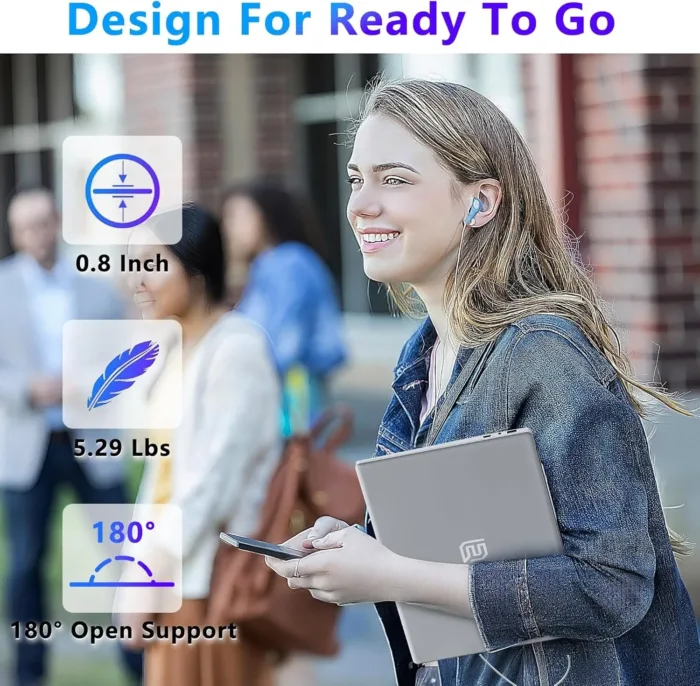 16 Inch Laptop Computer | Gaming Laptop | 16GB RAM 1TB SSD | N100 Processor | FHD 1920 * 1200 | 180 Angle Open | Backlit | BT4 WIFI5 | Windows 11 Pro | Fingerprint Unlock | UHD Graphics 750 MHz