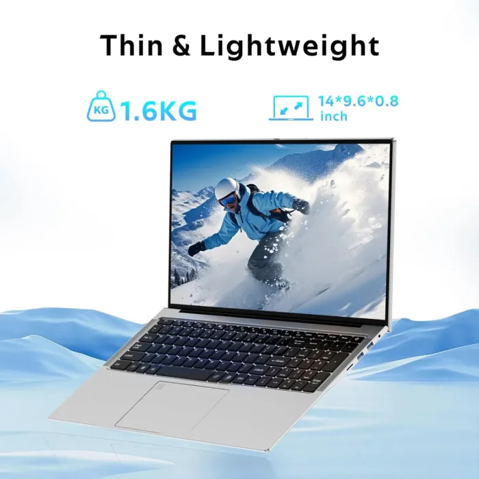 2025 Latest Laptop 16'' FHD Display, 1TB SSD 16GB RAM, 12th Intel Processor N95(Max 3.4GHz), Windows 11, Backlit Keyboard, 8000mAh Battery, Fingerprint, WiFi5, Type-C, HDMI, Bluetooth, Webcam