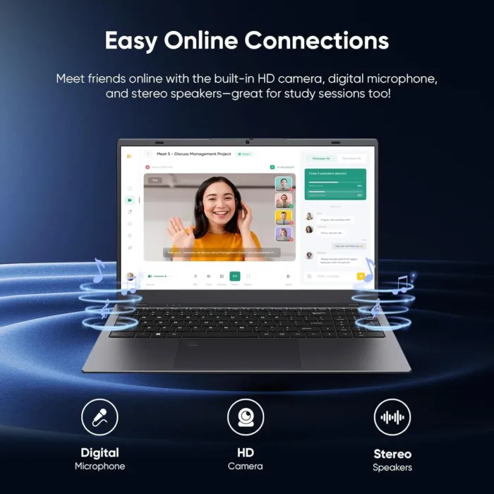 Coolby 15.6inch Windows 11 Laptop, 12GB RAM/256GB SSD, 1920x1080 IPS Display, Intel N95(Beats N5095) Quad Core Laptop Computer, Support Fingerprint, WiFi 5, BT