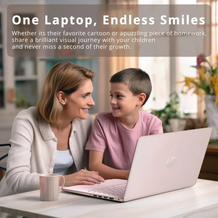 HP New 14" HD Ultra Light Thin Laptop, Quad-Core Intel Celeron Processor, 4GB RAM, 128GB (64GB eMMC+ 64GB Card), Wi-Fi, Upto 11 Hours, Windows 11 S + 1 Year Office 365+HubxcelAccessory, Pink - Image 3