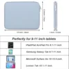 DDgro Padded Tablet Sleeve Bag for 9-11 Inch iPad, iPad Pro, iPad Air and Other Tablets (PU-Misty Blue, 11 inch)