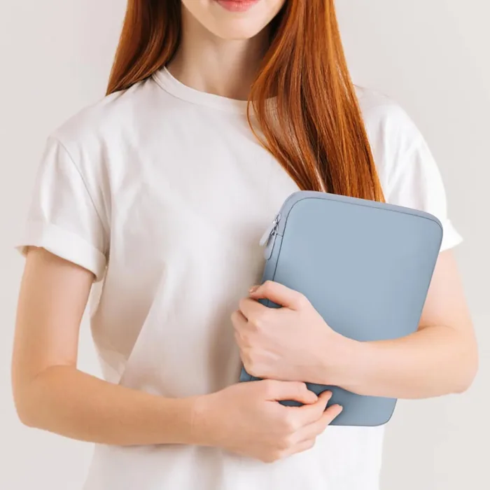DDgro Padded Tablet Sleeve Bag for 9-11 Inch iPad, iPad Pro, iPad Air and Other Tablets (PU-Misty Blue, 11 inch)