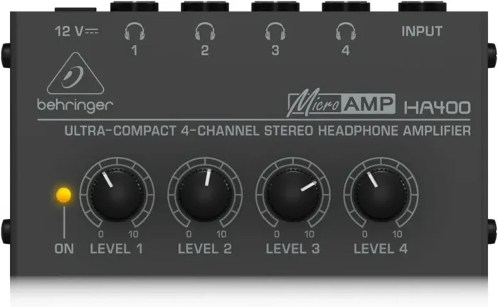 Behringer MicroAMP HA400 4-channel Headphone Amplifier (HA400d1) - Image 3