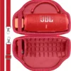co2CREA Case for JBL Charge 6 Waterproof Portable Bluetooth Speaker, Hard Travel Bag with Detachable Shoulder Strap (Red Case)