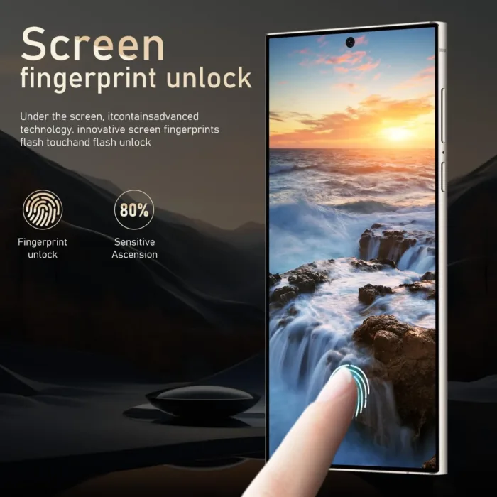 I24 Ultra 5G Unlocked Phones, Built in Pen, Smartphone Battery 6800mAh 6.8" HD Screen Unlocked Cell Phone, 6+256GB Android13 with 128G Memory Card, Face ID/Fingerprint Lock/GPS (Orange) - Image 3