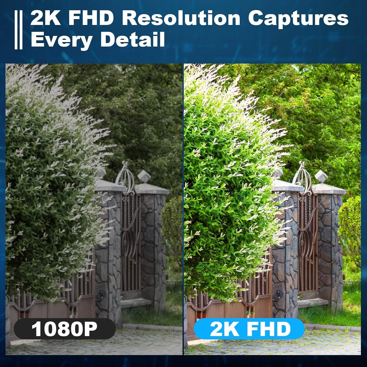 Security Cameras Wireless Outdoor, 2K Battery Powered Indoor Camera/WiFi Camera for Home Security with AI Motion Detection, Color Night Vision, Spotlight, Siren, Waterproof, SD/Cloud Storage - Image 3