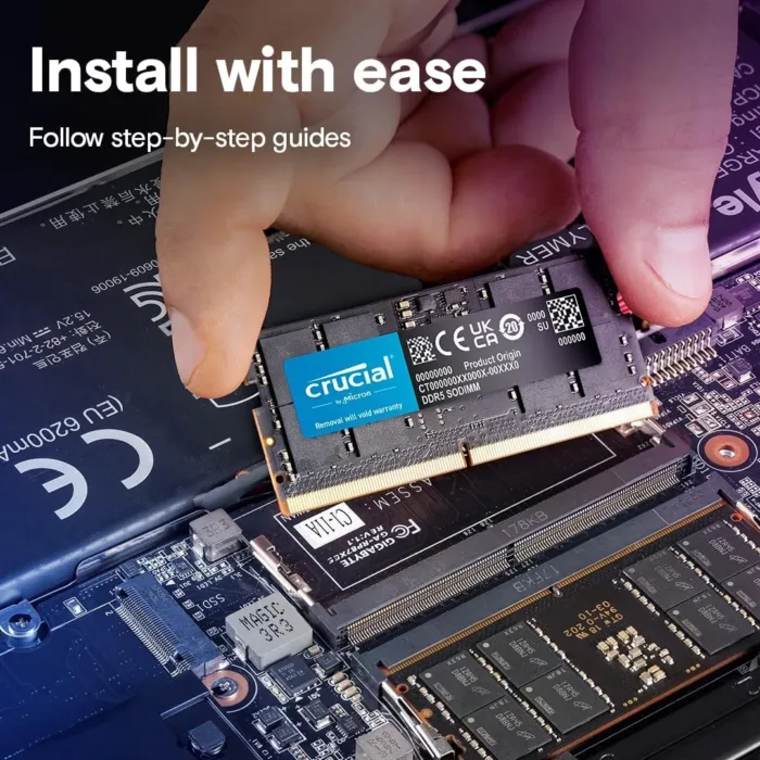 Crucial 128GB Kit (2X64GB) DDR5 RAM 5600MHz (or 5200MHz or 4800MHz) Laptop Memory Kit, SODIMM 262-Pin, Compatible with Latest Intel Core Ultra and AMD Ryzen 8000 & Above – CT2K64G56C46S5