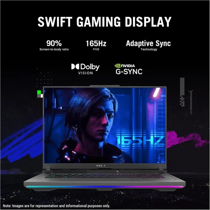 Asus Rog Strix G16 Gaming Laptop, Intel i9-13980HX, 64 GB DDR5 RAM, 4 TB PCle SSD, 16" QHD+ (1920x1200), Nvidia Geforce RTX 4060, W11 Home