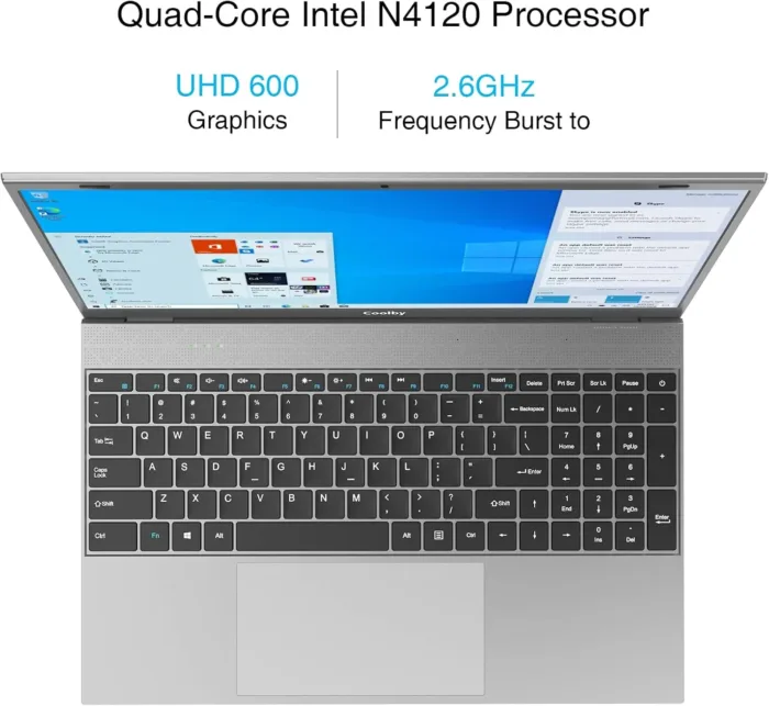 2024 Windows 11 Laptop, 15.6 inch 1920x1080 IPS Display, Coolby 12GB DDR4 RAM / 512GB SSD Laptop Computers, Intel N4120 Quad-Core Processor Notebook PC, Support 2.4G/5G Hz WiFi, BT, Full Size Keyboard