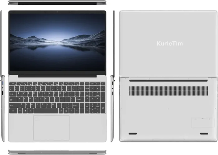15.6" Laptop Computer - 32GB DDR4 RAM 512GB NVMe SSD Gaming Laptops with Backlight Keyboard, Fingerprint Reader,Quad-Core Intel_N95(Up to 3.4GHz), 8000mAh Battery,USB3.0x2,Win11 Pro,Silver - Image 3