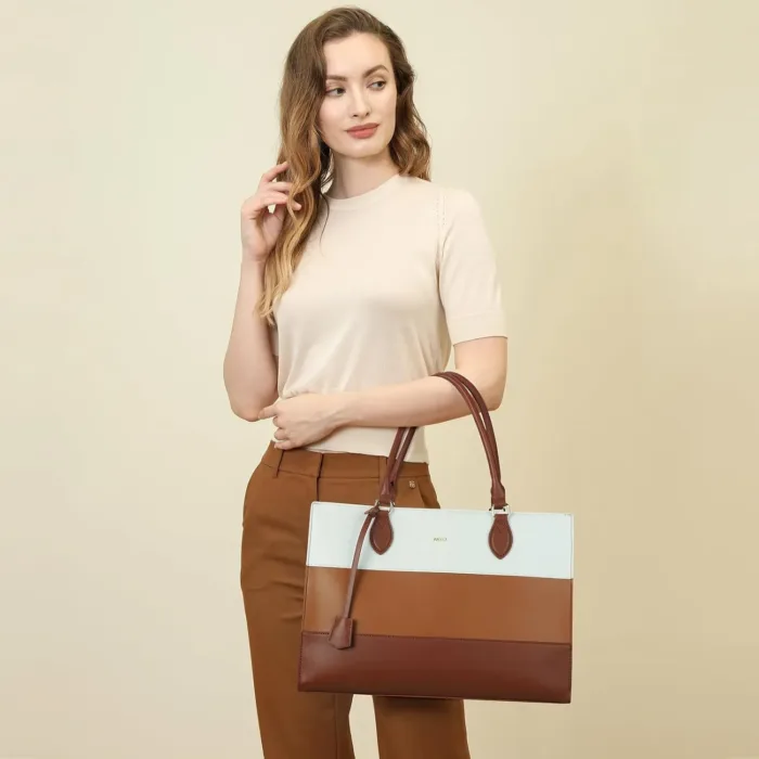 Keyli 3pcs Laptop Bag for Women,15.6 Inch Work Tote Bags Waterproof Leather Business Computer Briefcase Shoulder Handbag - Image 4