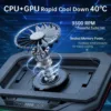 Cooling Pad for Dell Alienware m18 R2 R1 18 inch Gaming Laptop, It is a Well Deserved Heat Dissipation Monster,Cooler with Powerful Turbo Fan Can Fast Cooling,6 RGB Light Mode,Touch Start ﻿