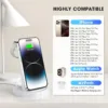 3 in 1 Charging Station for iPhone - Wireless Charger for Apple Products Multiple Devices - Charging Dock Stand for AirPods (for iPhone 16e 16 15 14 13 pro 12 11 X Max)