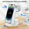 3 in 1 Charging Station for iPhone - Wireless Charger for Apple Products Multiple Devices - Charging Dock Stand for AirPods (for iPhone 16e 16 15 14 13 pro 12 11 X Max)