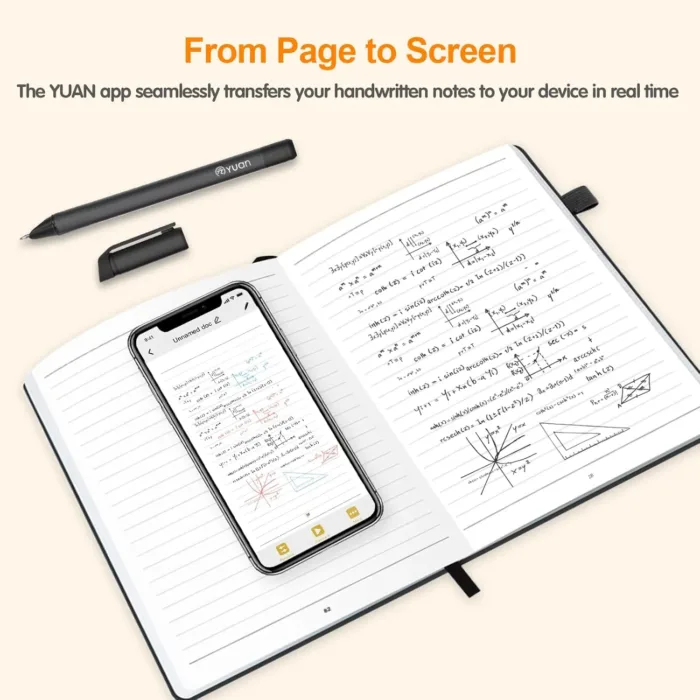 Digital Notebook with Smart Pen, Real-time Sync for Digitizing, Bluetooth Wireless Paper for Note-taking, Smart Writing Set Store Handwritten Notes Digitally, with Connected Notebook Notes App