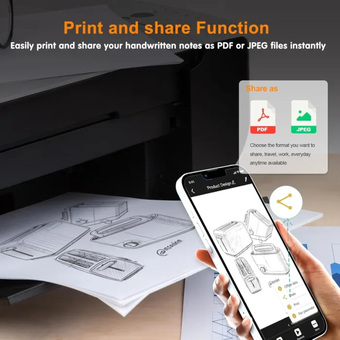 Digital Notebook with Smart Pen, Real-time Sync for Digitizing, Bluetooth Wireless Paper for Note-taking, Smart Writing Set Store Handwritten Notes Digitally, with Connected Notebook Notes App