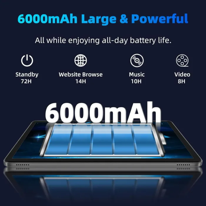 Android 14 Tablet,10 inch Tablets, Octa Core Processor, 10GB+64GB+512GB Expansion, 1280x800 HD IPS Display Screen, Wi-Fi6, Dual Camera, 6000mAh Battery Tablet PC,Support Widevine L1 Google Kids Space