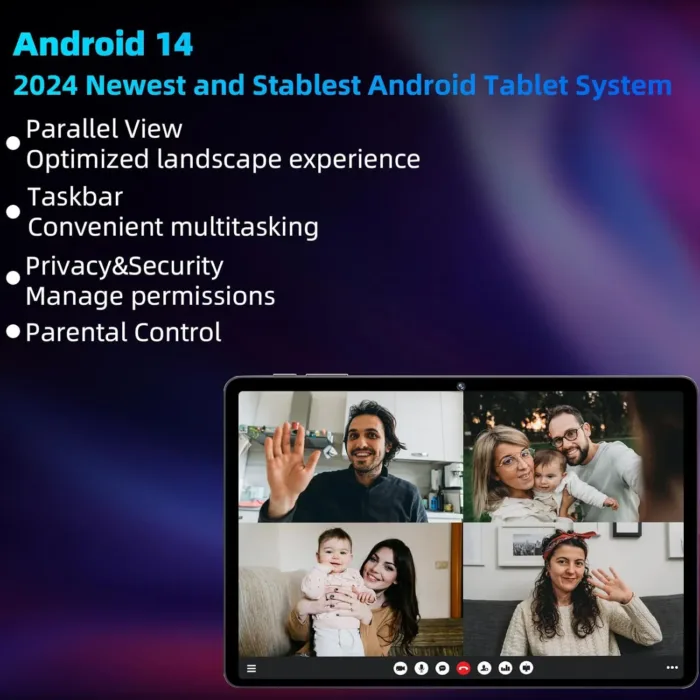 Android 14 Tablet,10 inch Tablets, Octa Core Processor, 10GB+64GB+512GB Expansion, 1280x800 HD IPS Display Screen, Wi-Fi6, Dual Camera, 6000mAh Battery Tablet PC,Support Widevine L1 Google Kids Space