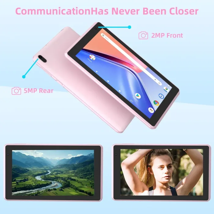 Android 15 Tablet, 7 Inch Tablet, 6GB RAM 32GB ROM/ 1TB Expandable, 5MP Camera, 1.6Ghz Quad-core Processor, 3000mAH Battery Tableta PC, Wi-Fi 6 BT 5.0 7'' Android Laptop