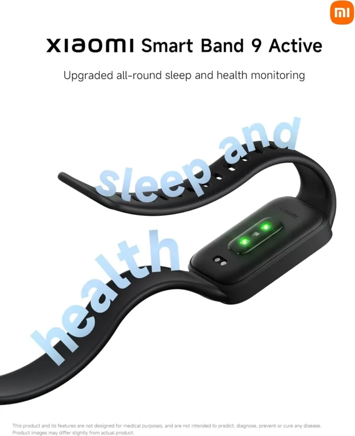 Xiaomi Smart Band 9 Active Global Version 1.47'' Display 18-Day Battery Life Modes All-Day Health and Fitness Monitoring 5ATM (Black)