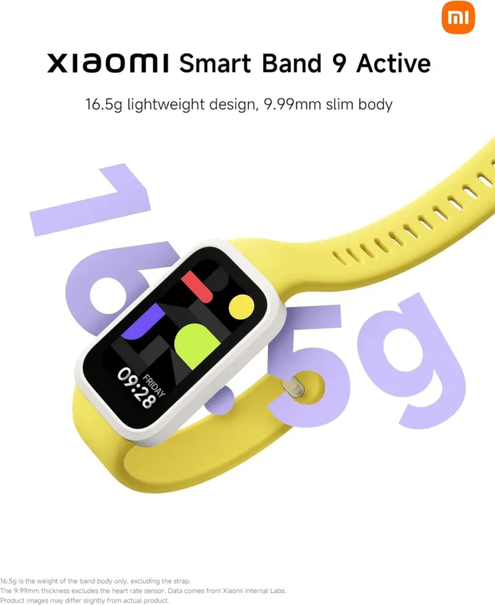 Xiaomi Smart Band 9 Active Global Version 1.47'' Display 18-Day Battery Life Modes All-Day Health and Fitness Monitoring 5ATM (Black)