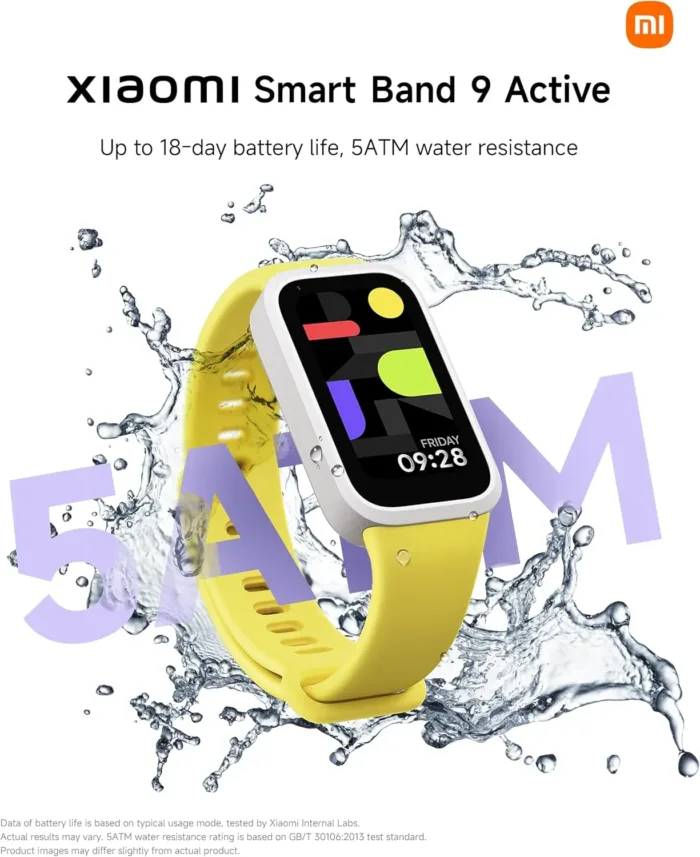 Xiaomi Smart Band 9 Active Global Version 1.47'' Display 18-Day Battery Life Modes All-Day Health and Fitness Monitoring 5ATM (Black)