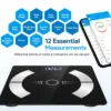 Digital Simple and Practical Body Fat Scale with Led Display, Bathroom Scale, Body Composition Analyzer with Smartphone Application and Bluetooth synchronous Scale