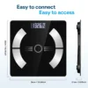 Digital Simple and Practical Body Fat Scale with Led Display, Bathroom Scale, Body Composition Analyzer with Smartphone Application and Bluetooth synchronous Scale
