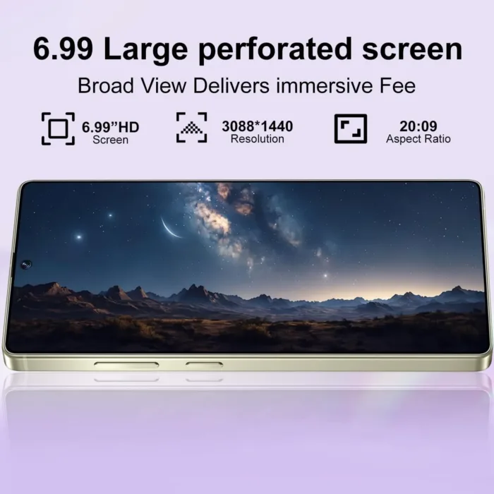 I25 Ultra Unlocked Phone,Built in Pen The Phone,Battery 7000mAh 12+512GB 6.99" HD Screen Android 14 Smartphone,Face ID/5G/Fingerprint Lock/Dual SIM/GPS (White) - Image 4