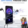 Wired Earbuds with Microphone 5 Pack, in-Ear Headphones with Heavy Bass, High Sound Quality Earphones Compatible with iPad, Laptop, MP3, Android Smartphones, Fits All 3.5mm Jack Device