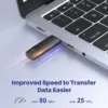 256GB USB C Flash Drive Dual USB 3.0 Flash Drive Type C + USB A Portable Type-C Flash Drive 2-in-1 USB-C Thumb Drive for Smartphone Tablet Computer Mac iPhone 15 Black
