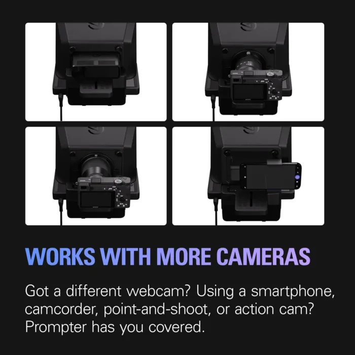 Elgato Prompter – Teleprompter with Built-in Screen for YouTube, Twitch, Zoom, MS Teams and More, Supports DSLR/Webcam/Smartphone, Drag & Drop Monitor Display, Works with Mac/PC & Stream Deck - Image 8
