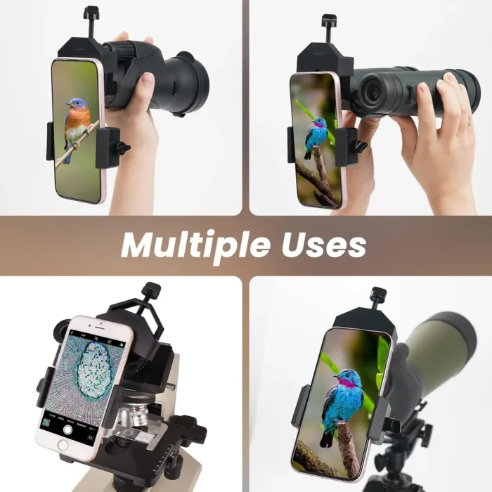GOSKY Smartphone Adapter Mount Regular Size - Compatible with Binoculars, Monoculars, Spotting Scopes, Telescope, Microscopes Fits almost all Smartphones on the Market Record Nature and The World - Image 8