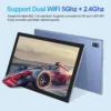 2025 Android Tablet with Keyboard 12GB RAM 128GB ROM 1TB Expand, Octa-Core, 8000mAh 10 Inch Android 13 Tablets with 5G+2.4G WiFi, HD IPS Touchscreen, Case, Mouse, GPS, Split Screen, Metal Body -Blue