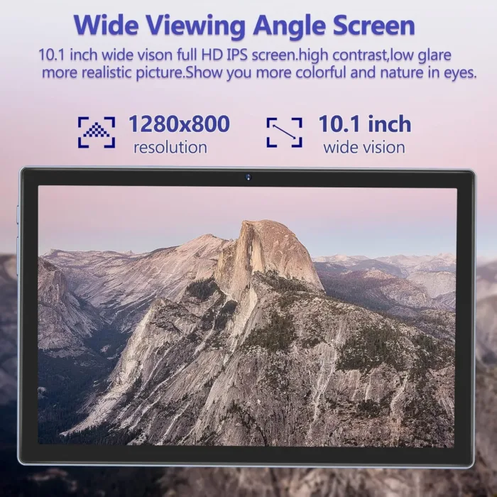 2025 Android Tablet with Keyboard 12GB RAM 128GB ROM 1TB Expand, Octa-Core, 8000mAh 10 Inch Android 13 Tablets with 5G+2.4G WiFi, HD IPS Touchscreen, Case, Mouse, GPS, Split Screen, Metal Body -Blue
