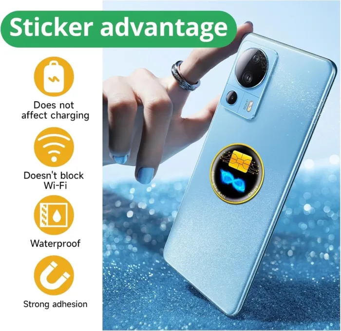 6 Pcs Cell Phone Protection Stickers Neutralizers for Smartphones, Tablets, Laptops, Computers, WiFi, TV, Monitors - All Devices