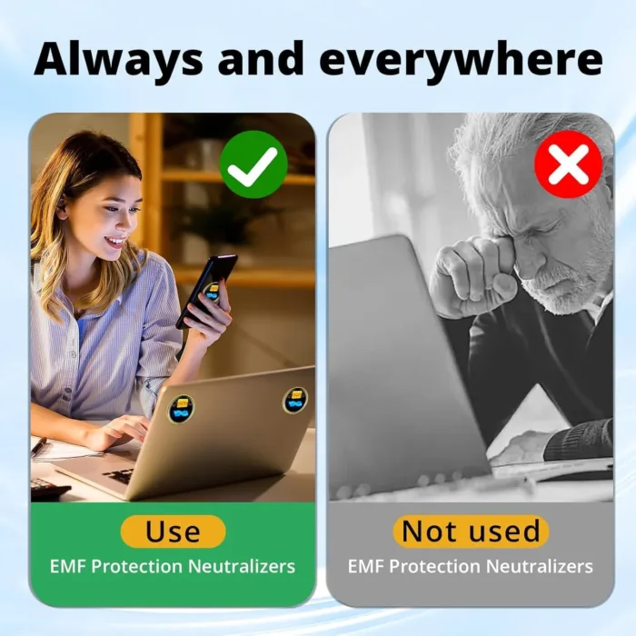 6 Pcs Cell Phone Protection Stickers Neutralizers for Smartphones, Tablets, Laptops, Computers, WiFi, TV, Monitors - All Devices