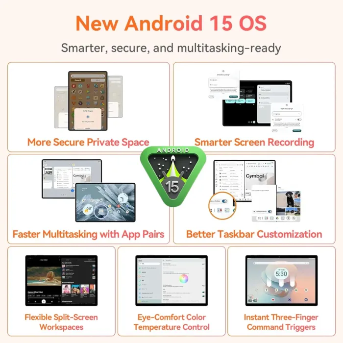 ALLDOCUBE Android 15 Tablet, 8.7" iPlay 60 Mini Tab, 90Hz Reflex, 400Nits, Octa-Core CPU, Widewine L1, Dual Speakers, 4000mAh, 4G LTE+2.4G/5G WiFi+BT 5.0, GPS, 800×1340HD, 12GB+64GB(512GB TF)
